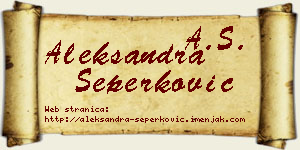 Aleksandra Šeperković vizit kartica